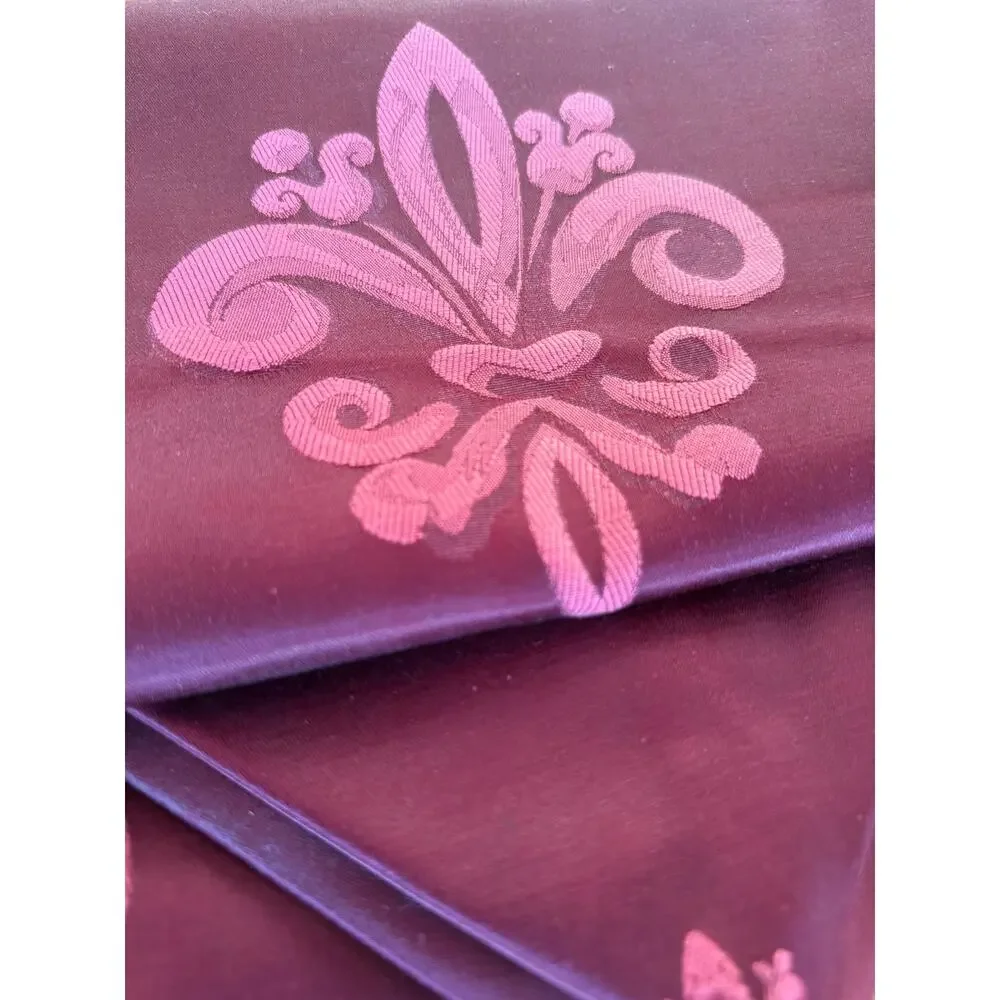 Satin/ silk Burgundy Taffeta Table Runner Duo Set. Each 70 in long